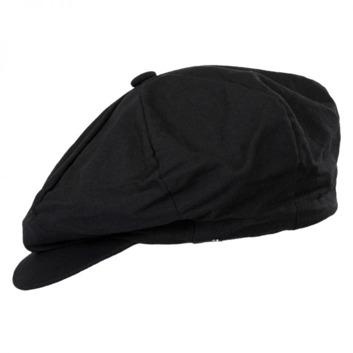 Jaxon Hats | Linen Big Apple Cap | 167736 | profile | BLACK