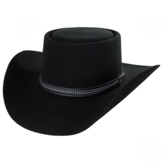 Stetson | John Wayne Chinook Wool Felt Gambler Hat | 130701 | lead | BLACK