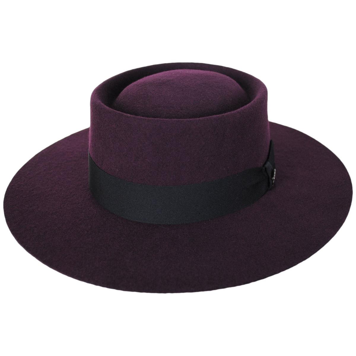 Bigalli | Navarra Wool Felt Gaucho Hat | 131438 | lead | BLACKBERRY