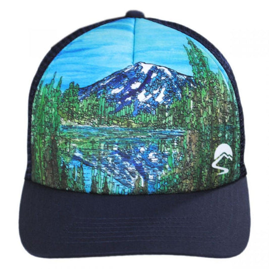 Sunday Afternoons | Alpine Reflection Trucker Snapback Baseball Cap | 401243 | front | ALPINE REFLECTION