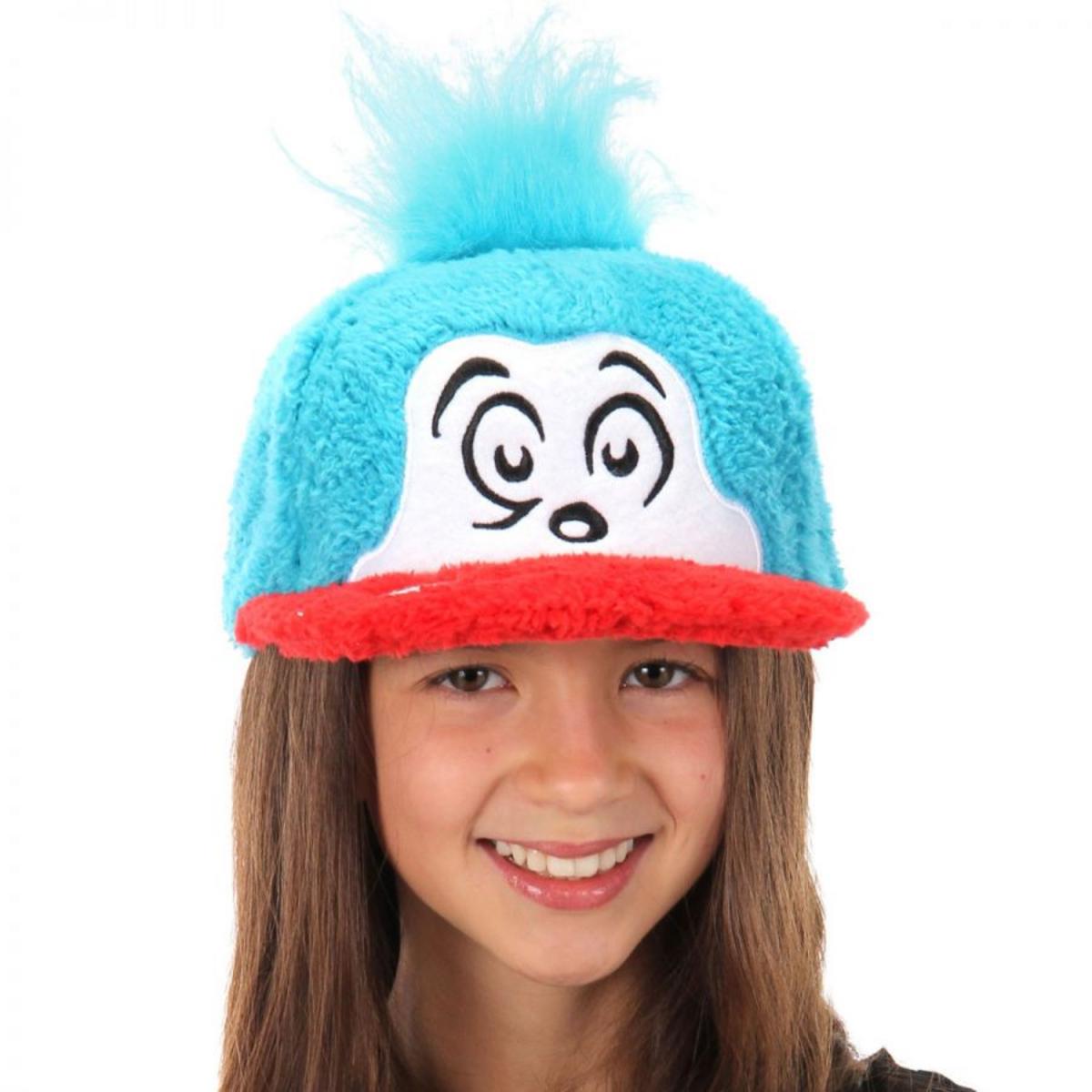Dr. Seuss | Thing 2 Fuzzy Baseball Cap | 220808 | lsfone | BLUE/RED
