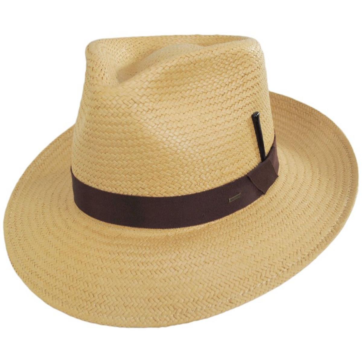 Bailey 1922 | Adlay Raindura Straw Fedora Hat | 127742 | lead | DARK NATURAL
