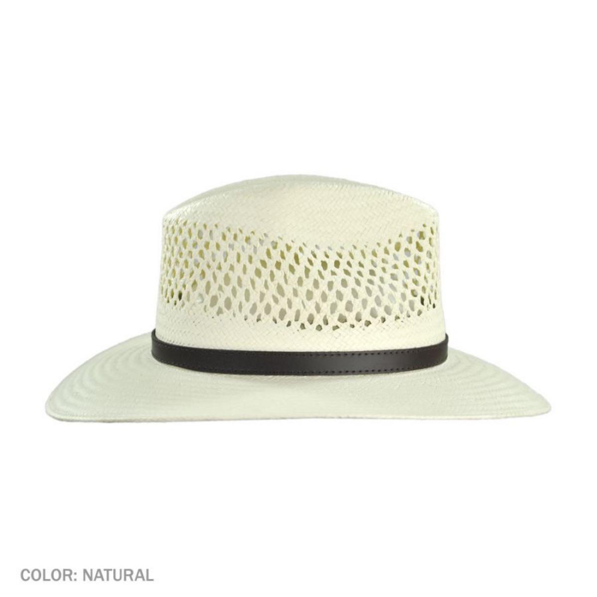 Stetson | Digger Shantung Straw Outback Hat | 126918 | under | NATURAL