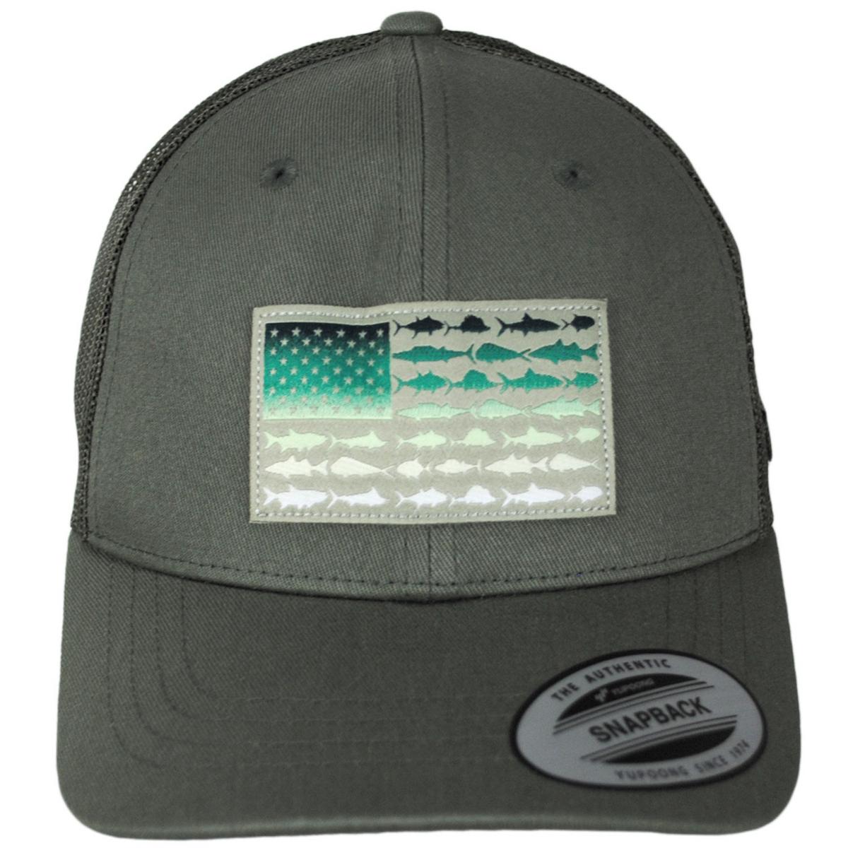 Columbia Sportswear | Kid's PFG Fish Flag Snapback Baseball Cap | 509610 | front | CYPRESS