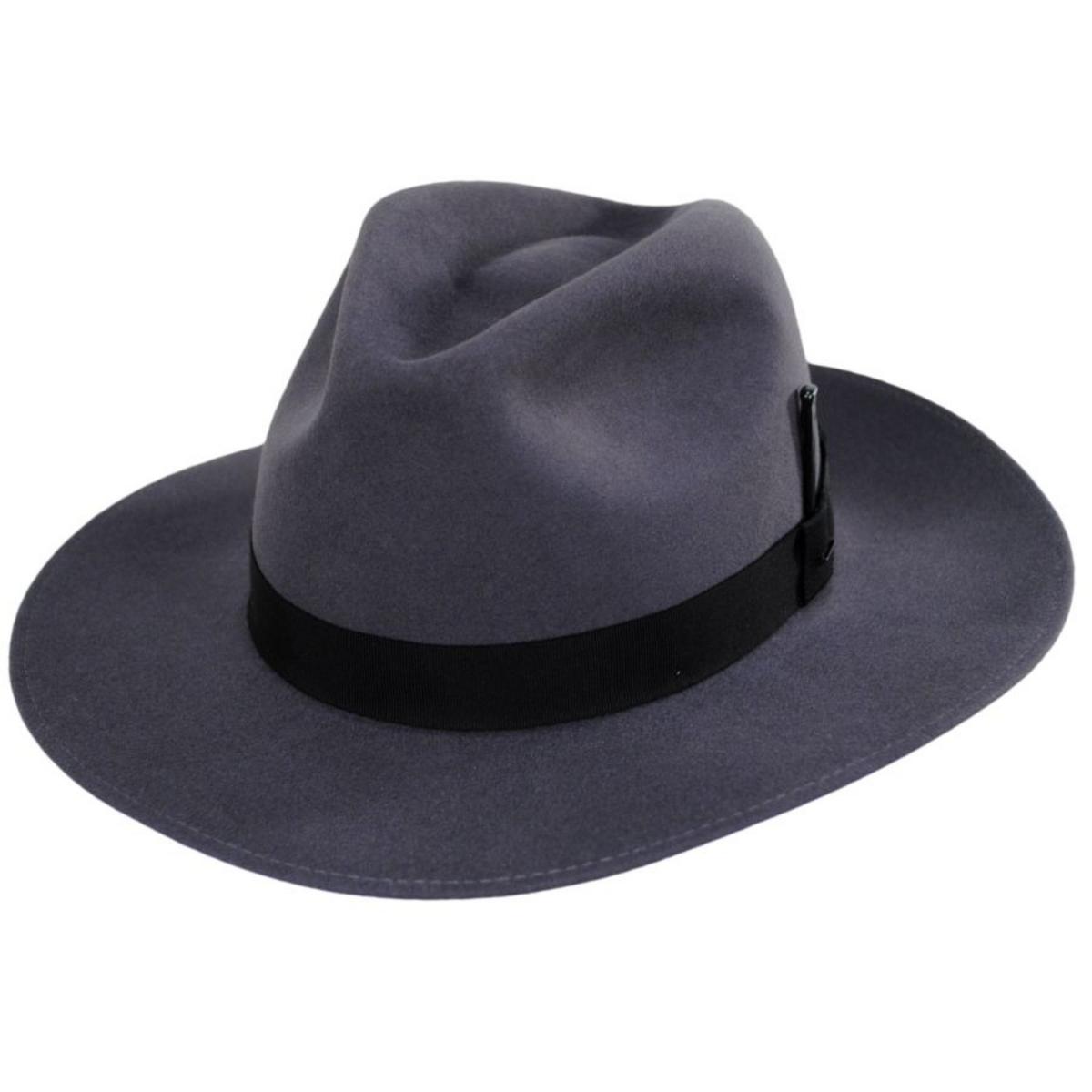 Bailey 1922 | Nilson Fur Felt Fedora Hat | 130389 | lead | SLATE