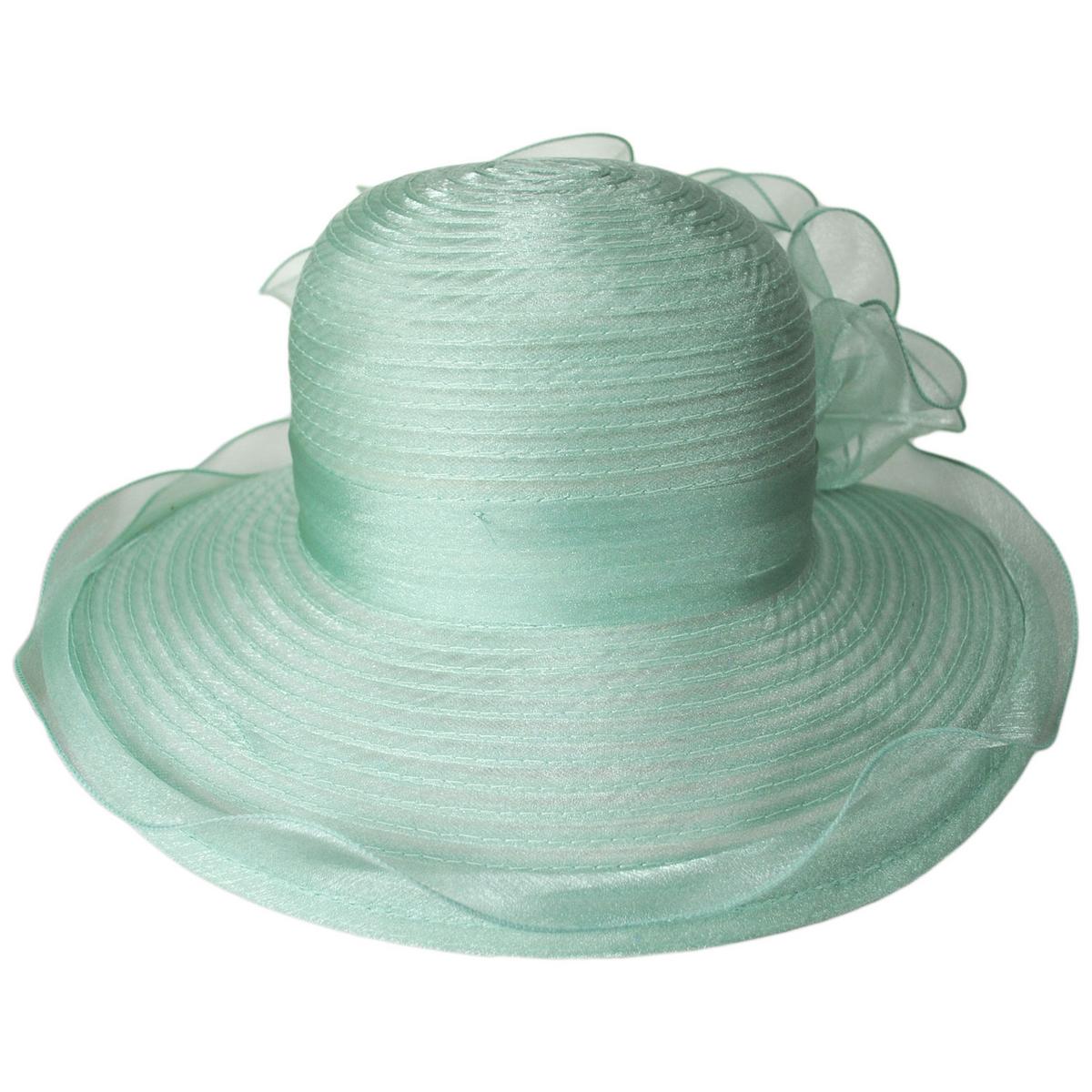 San Diego Hat Company | Organza Mesh Lampshade Dress Hat | 121050 | front | SAGE