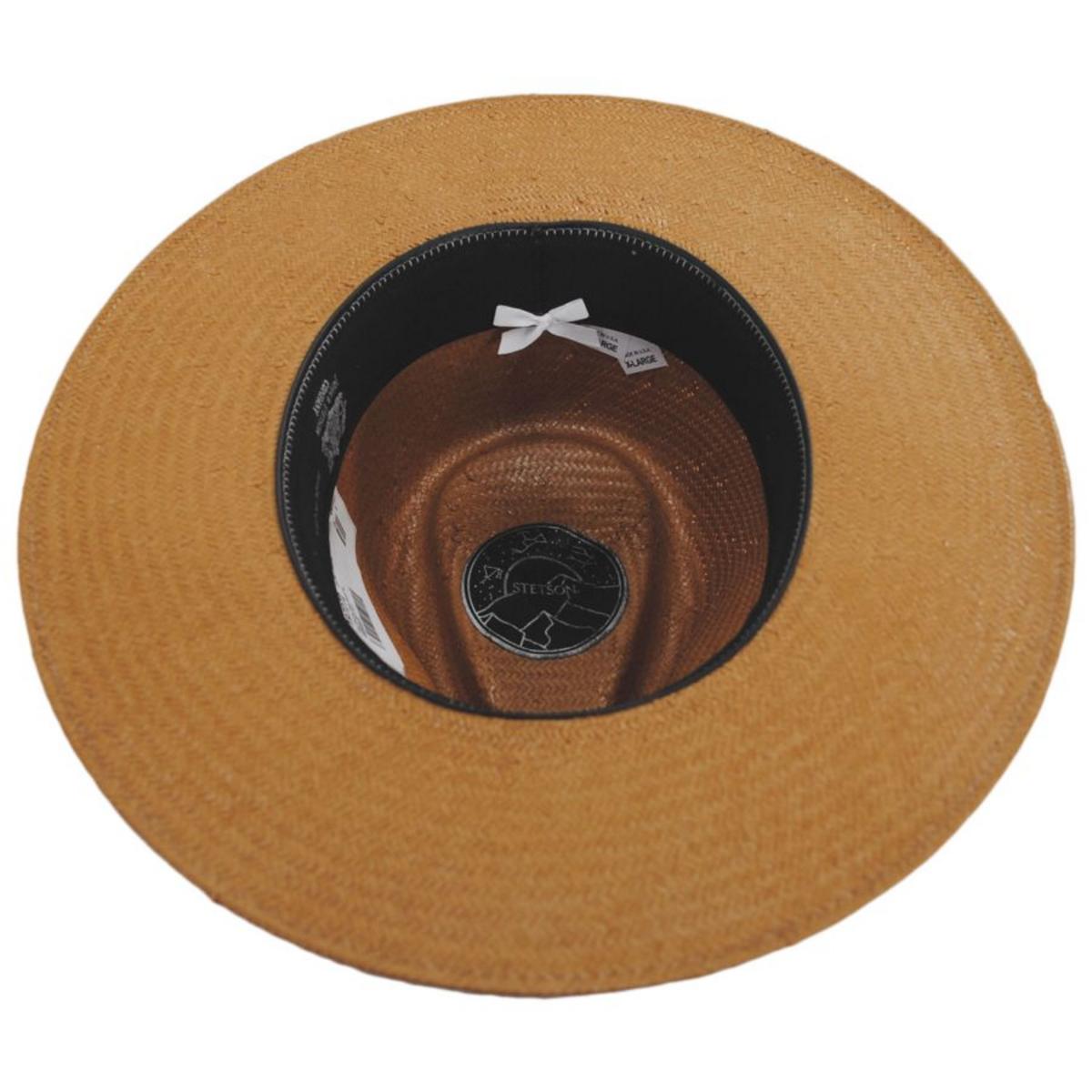 Stetson | Juno Shantung Straw Fedora Hat | 127039 | under | SAND