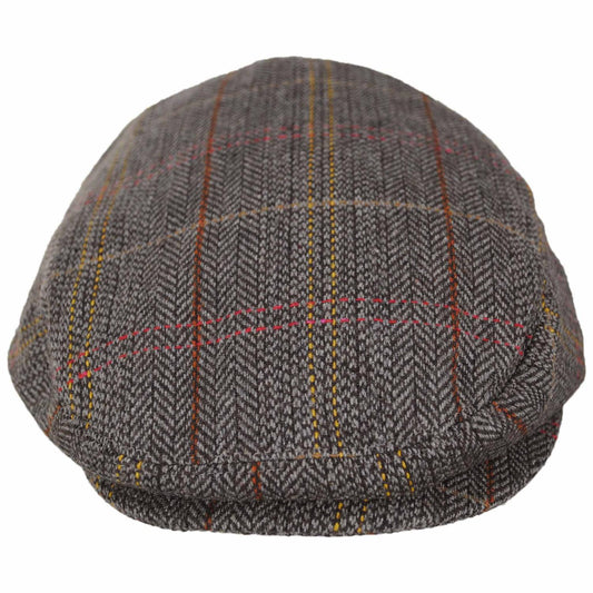Jaxon Hats | Kid's Tweed Wool Blend Ivy Cap | 512102 | front | BROWN/GREY