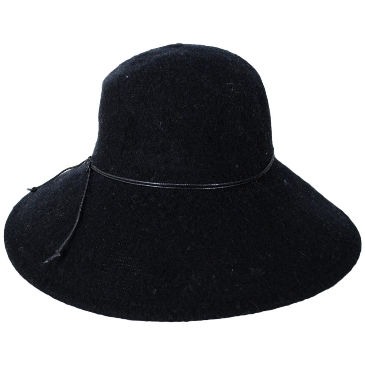 San Diego Hat Company | Park Lane Wool Knit Lampshade Hat | 108647 | front | BLACK