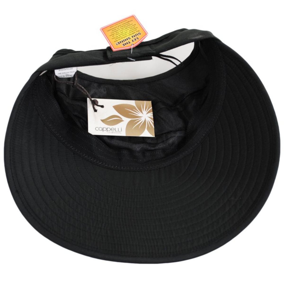 Cappelli | Queen Charlotte Pony Tail Face Framer Cap | 106433 | under | BLACK