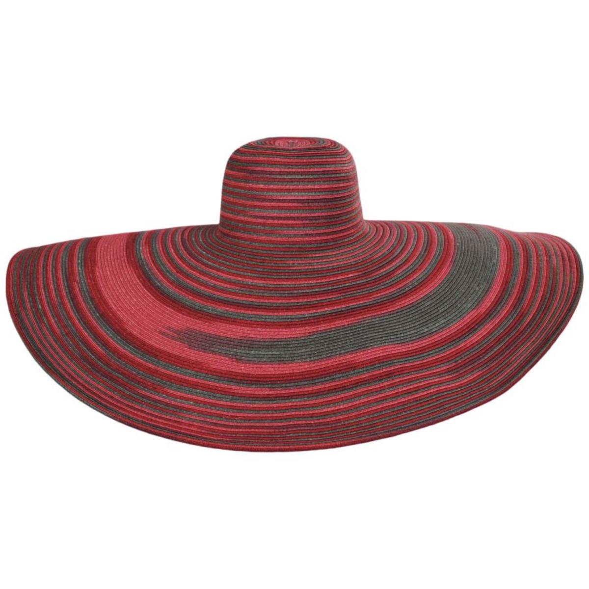 San Diego Hat Company | Look At Me Braided Toyo Straw Sun Hat | 103665 | front | RED