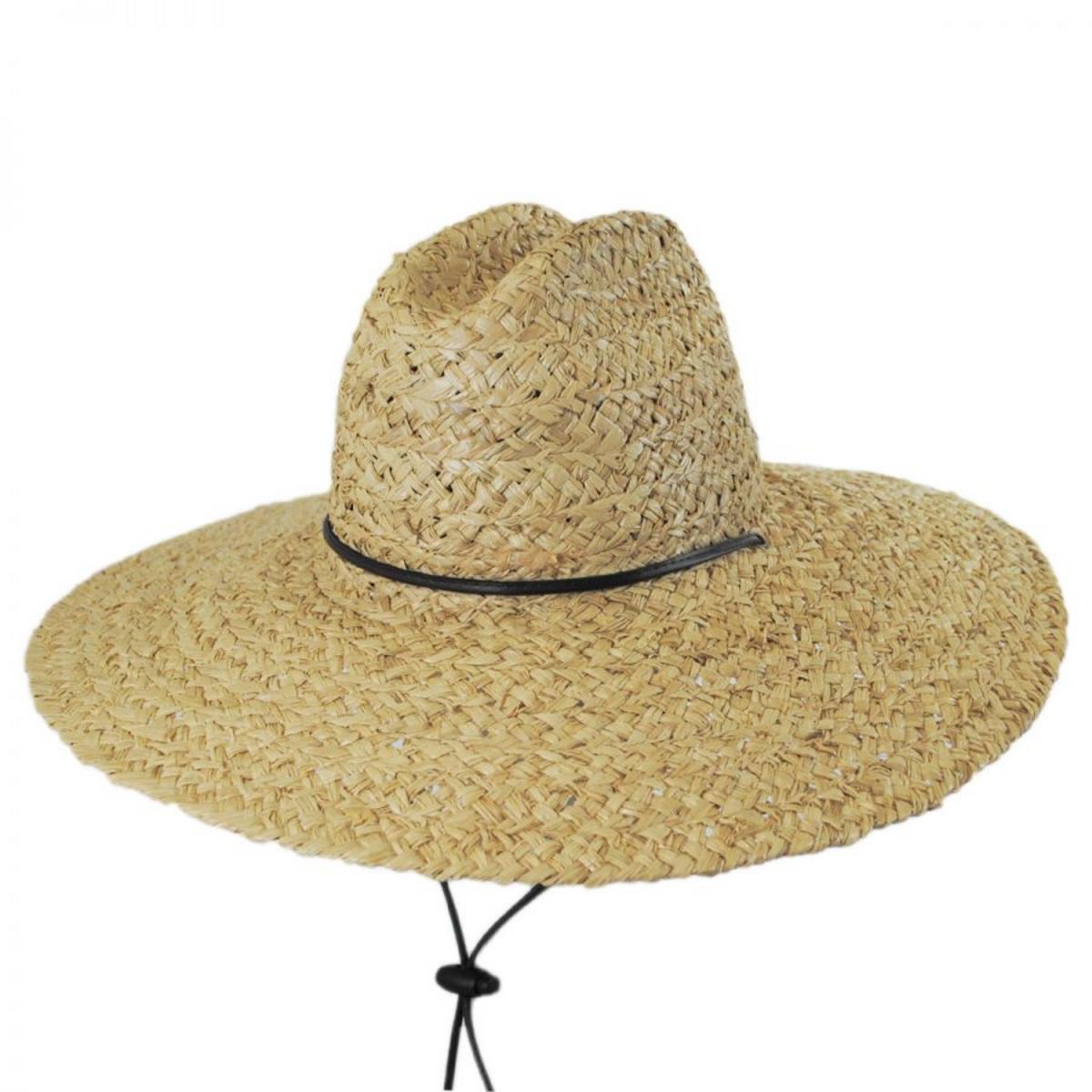 Dorfman Pacific | Raffia Straw Lifeguard Hat | 126146 | lead | NATURAL