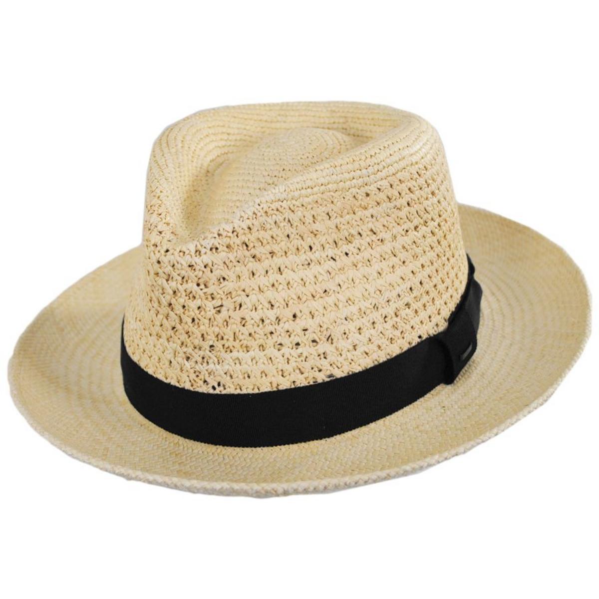 Bailey 1922 | Racer Panama Straw Fedora Hat | 127739 | lead | NATURAL