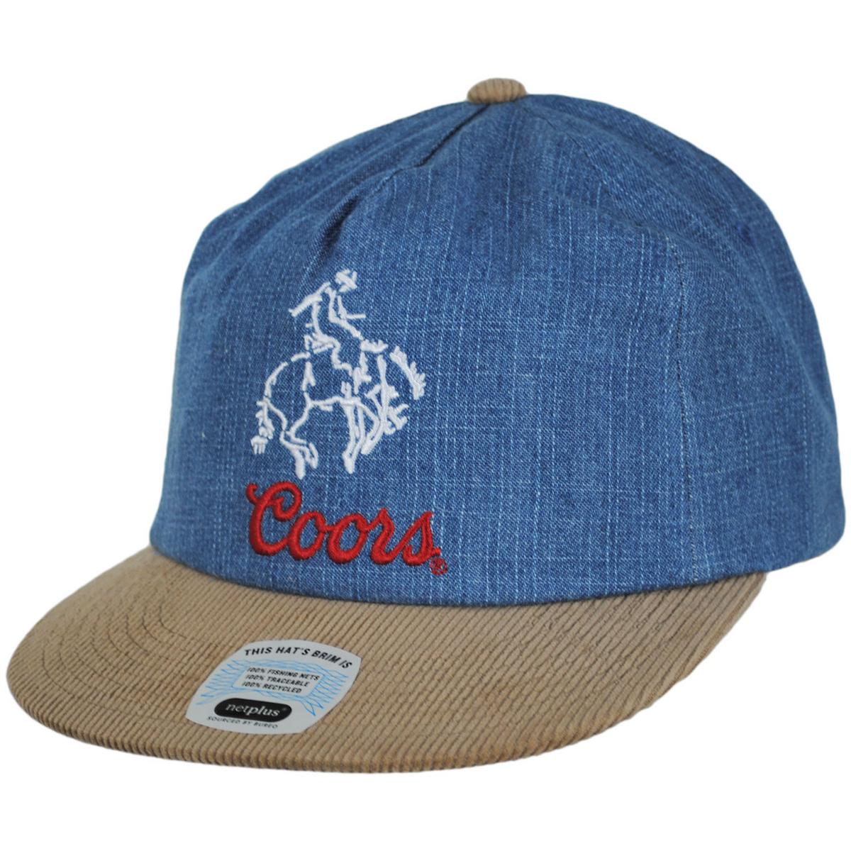 BRIXTON HATS | Coors Colt HP Denim & Cord Snapback Baseball Cap | 201847 | lead | WASHED DENIM/SAND