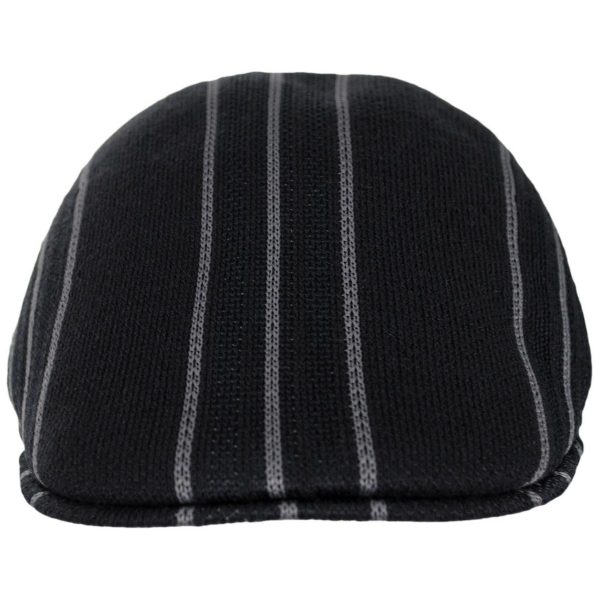Kangol | Don Stripe 507 Knit Ivy Cap | 161029 | front | BLACK
