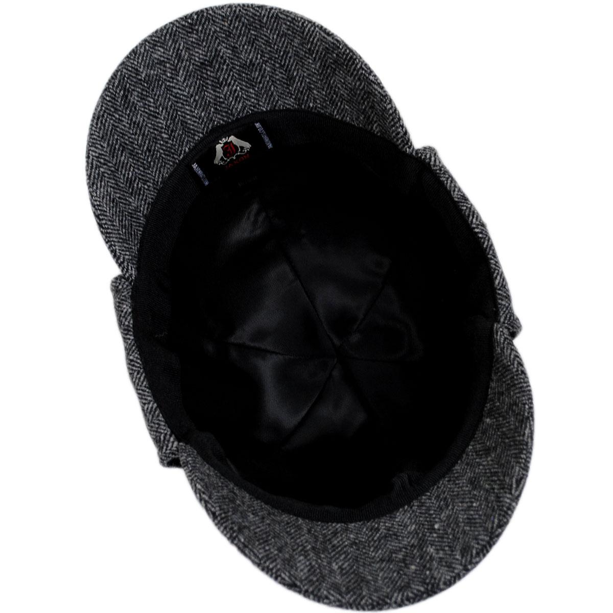 Jaxon Hats | Sherlock Holmes Herringbone Wool Blend Hat | 192399 | under | GREY