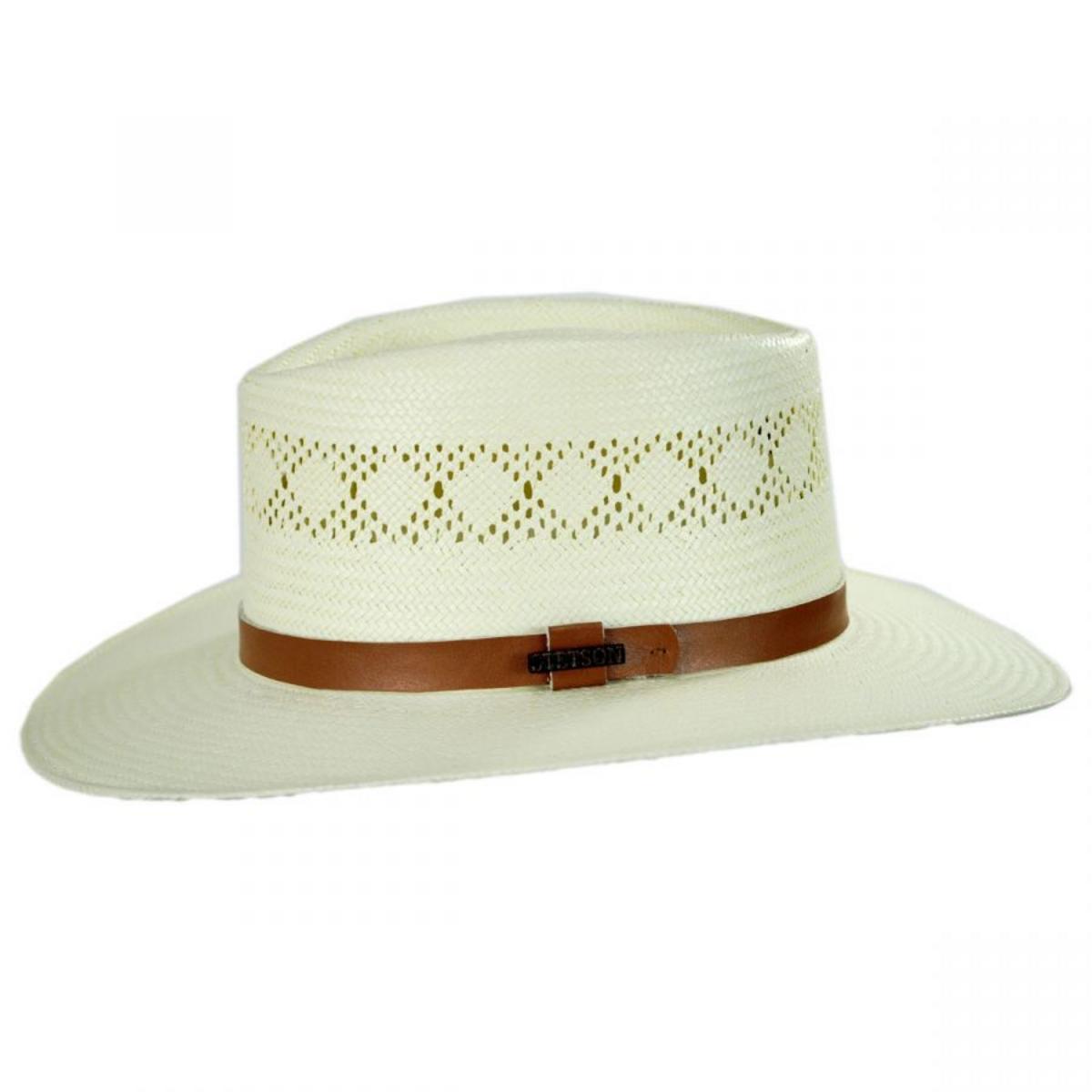 Stetson | Brentwood Shantung Straw Gambler Hat | 126949 | profile | NATURAL