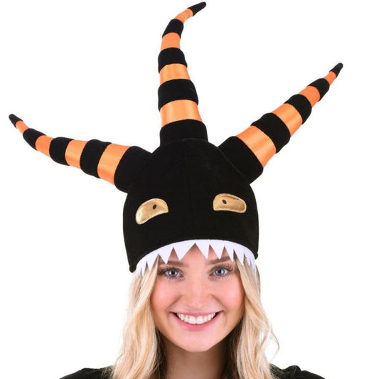 Disney | The Nightmare Before Christmas Harlequin Demon Plush Hat | 190452 | front | BLACK/ORANGE