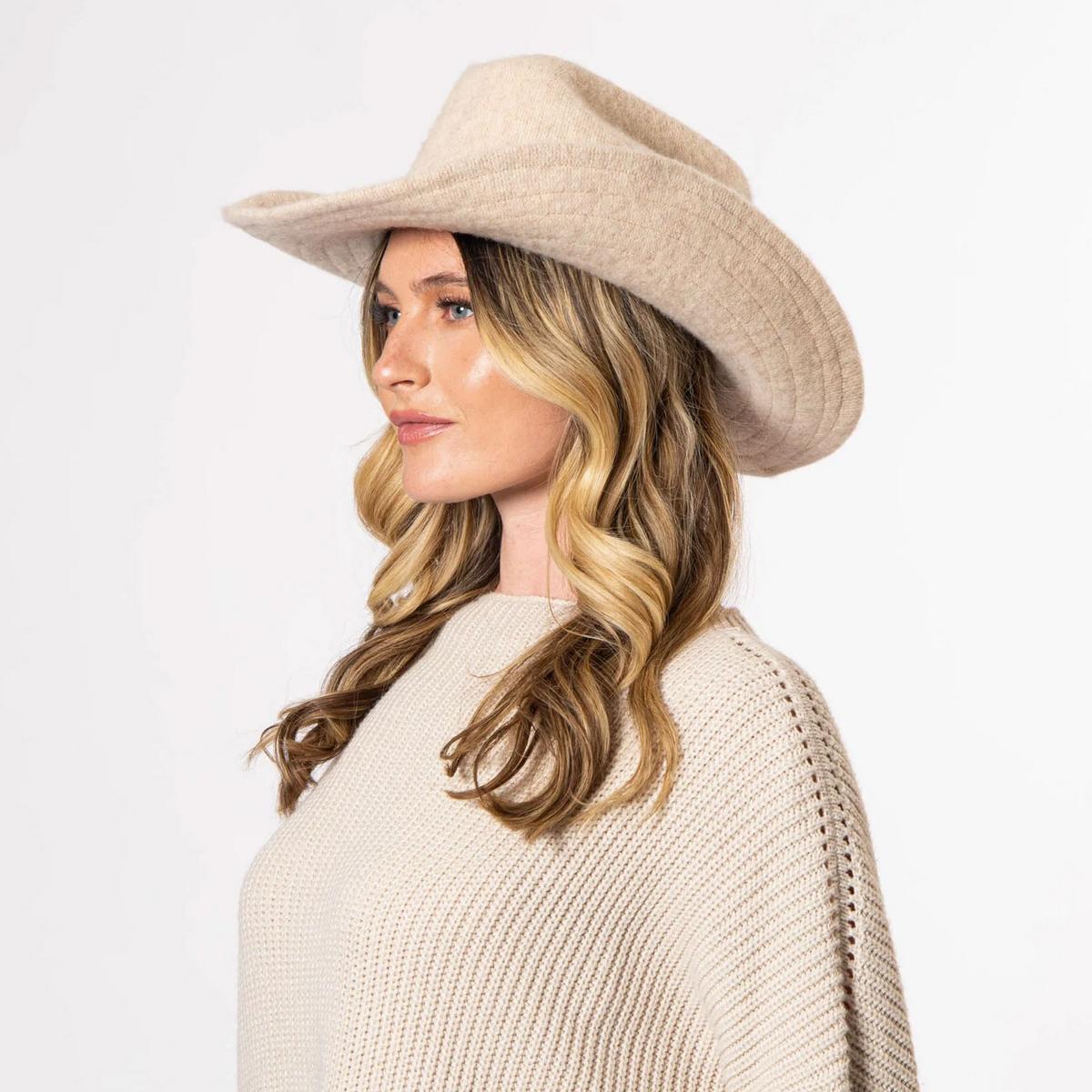 San Diego Hat Company | Rowley Wool Knit Cowboy Hat | 108660 | lsmone | OATMEAL