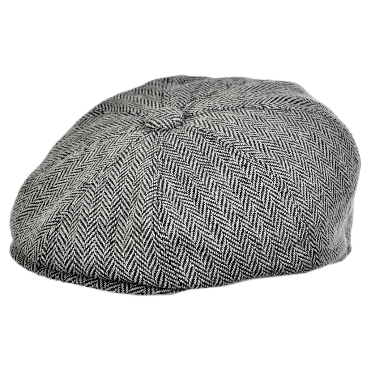 Jaxon Hats | Wholesale Herringbone Wool Blend Newsboy Cap B2B Pre-Pack