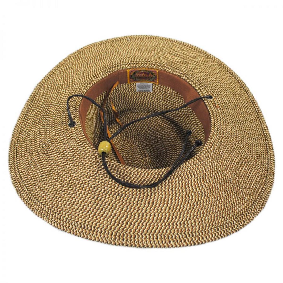 Scala | Bruges Toyo Straw Blend Boater Hat | 101300 | under | BROWN