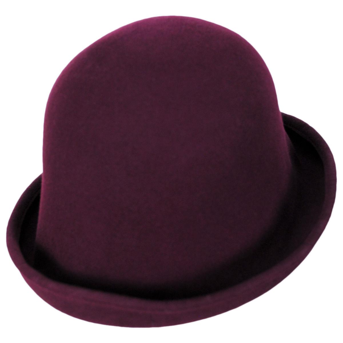 Kathy Jeanne | 6-Way Shapeable Wool Felt Cloche Hat | 124715 | lead | WINE