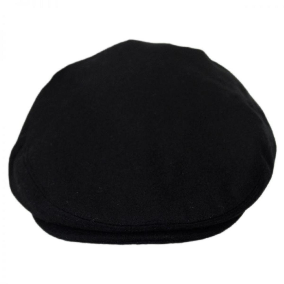 Jaxon Hats | Harlem Wool Blend Ivy Cap | 167733 | front | BLACK