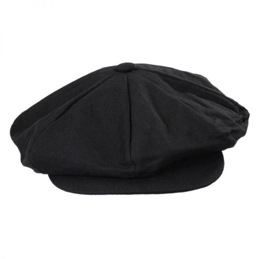 Jaxon Hats | Linen Big Apple Cap | 167736 | front | BLACK