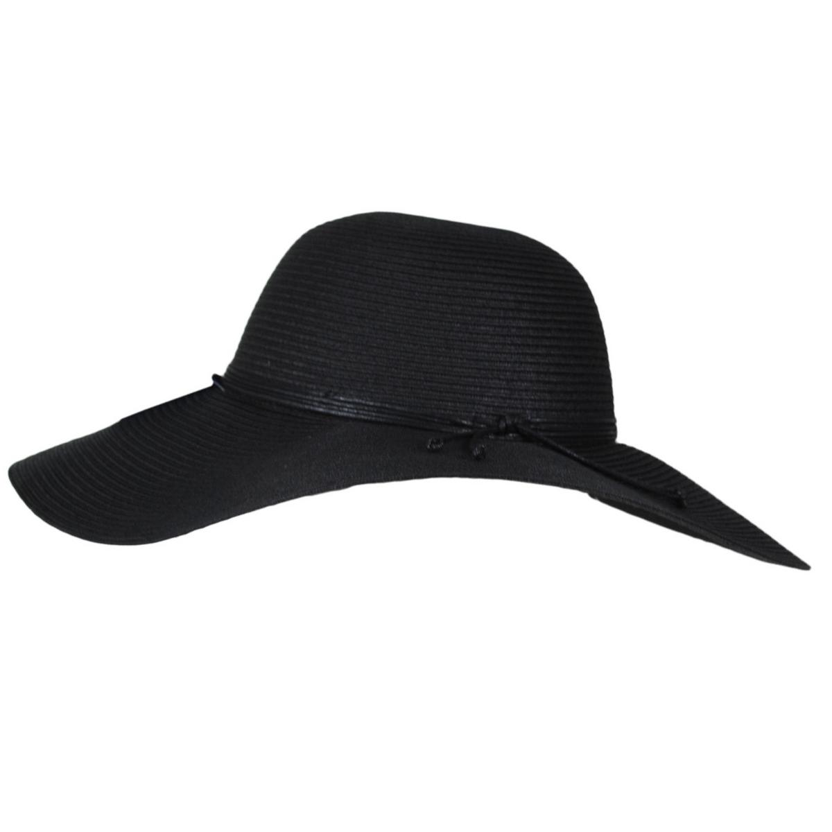Bigalli | Floppy Summer Toyo Braid Swinger Sun Hat | 104710 | profile | BLACK