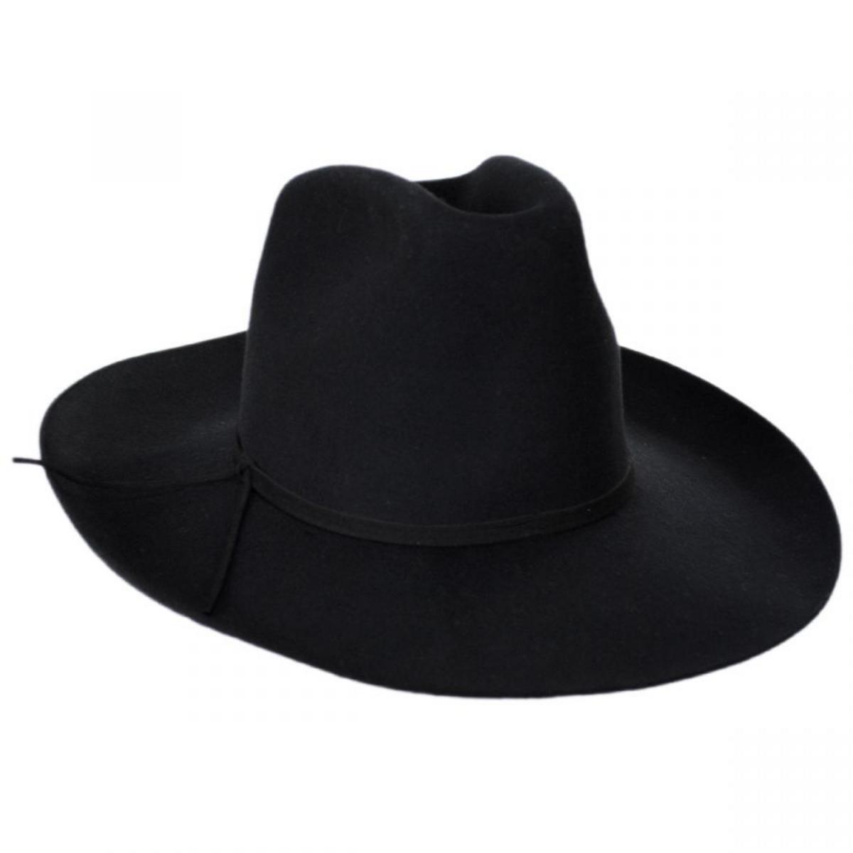 Lack of Color | Goldfinger Wool Felt Western Hat | 124316 | lead | BLACK