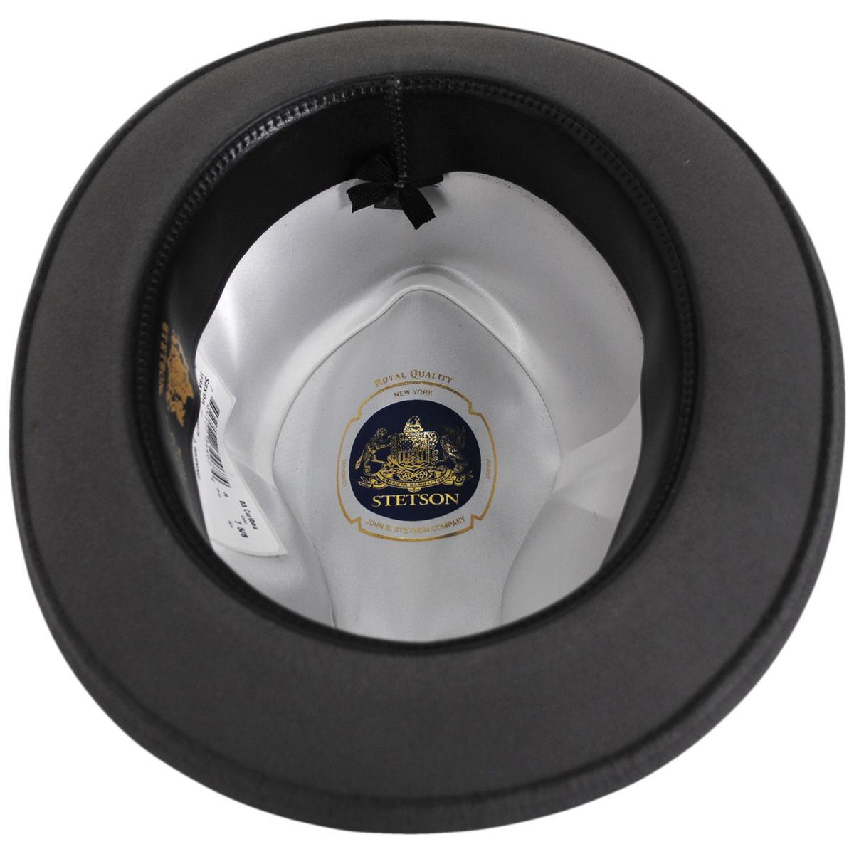 Stetson | Saxon Fur Felt Fedora Hat | 130609 | under | CARIBOU