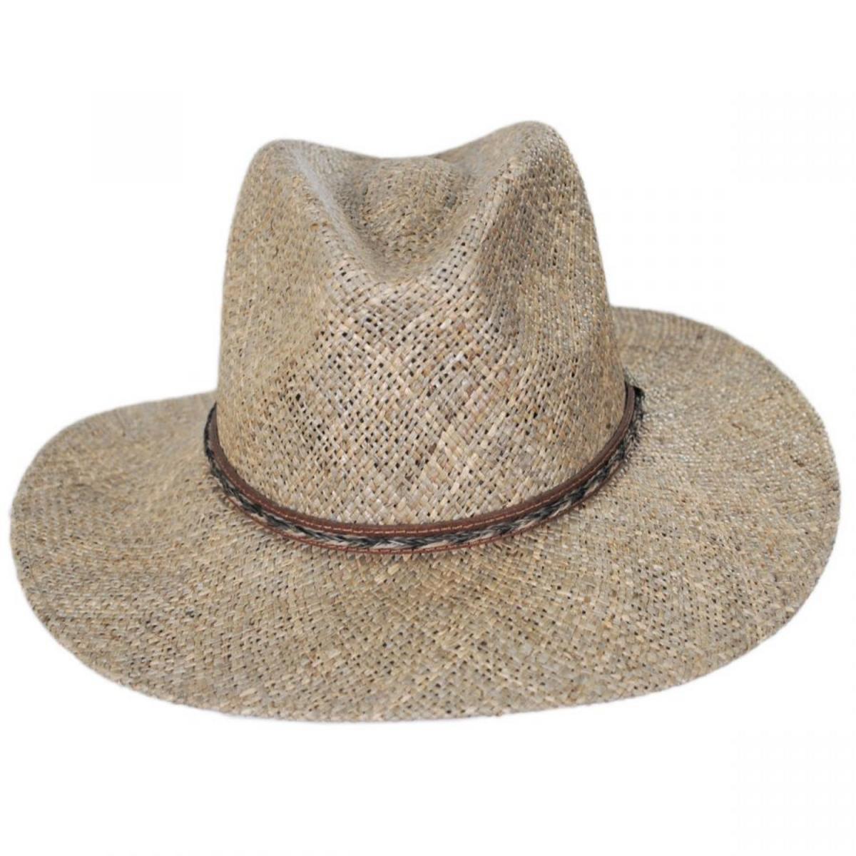 Stetson | Dunraven Seagrass Straw Fedora Hat | 127024 | front | WHEAT