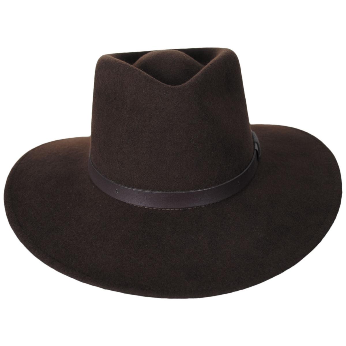 Bigalli | Australian Wool Felt Outback Hat | 131419 | front | CHOCOLATE