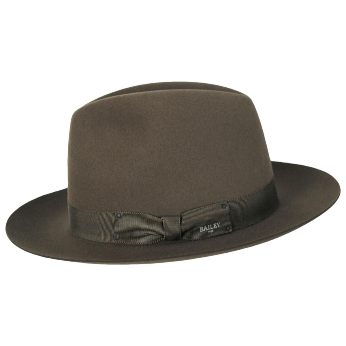Bailey 1922 | Draper III Fur Felt Fedora Hat | 130082 | profile | OLIVE