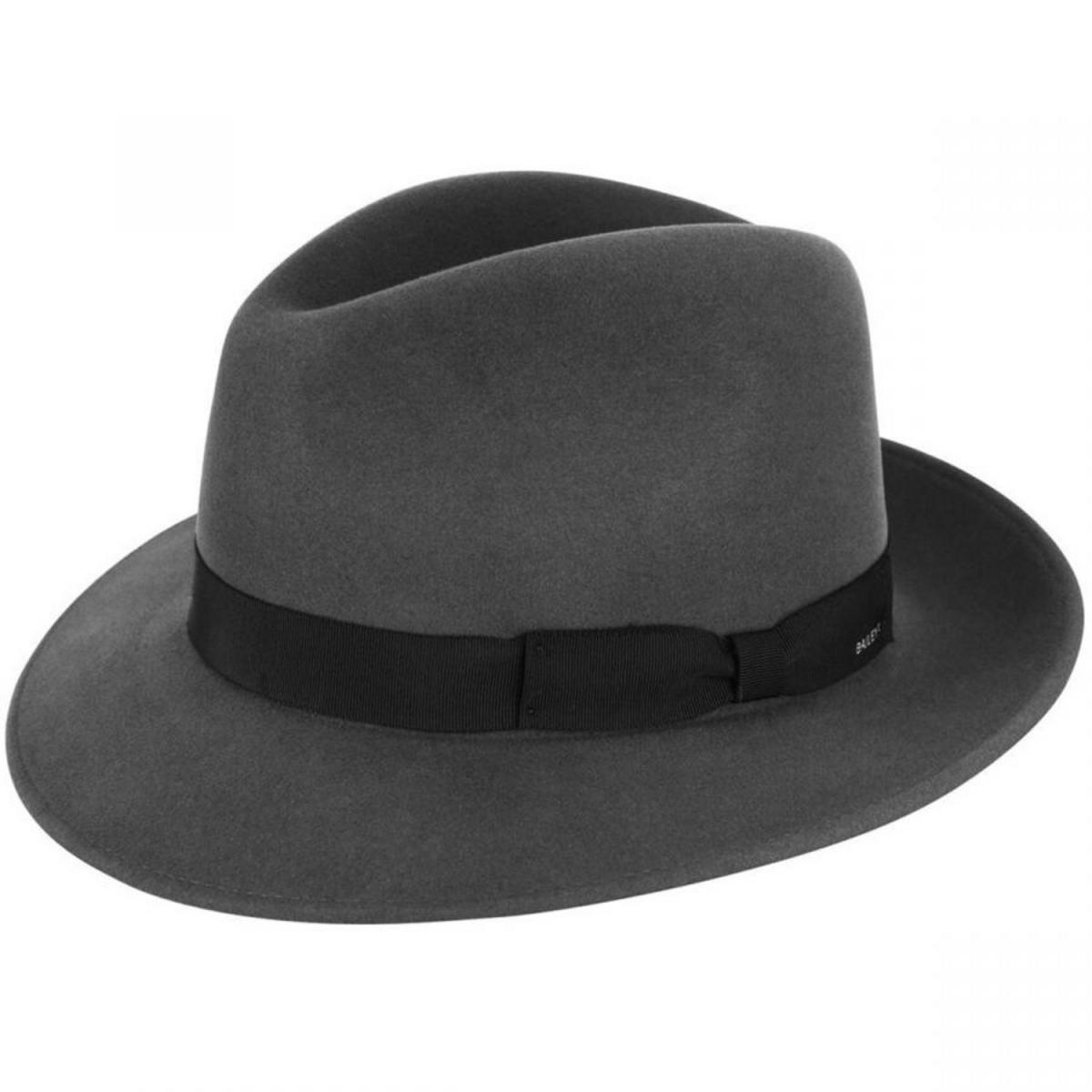 Bailey 1922 | Winters Elite Wool Felt Fedora Hat | 130168 | lead | STEEL