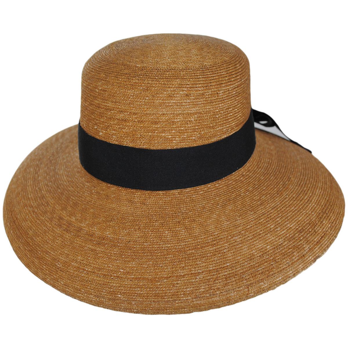 Peter Beaton | Holly Milan Straw Lampshade Sun Hat | 102232 | lead | BLACK