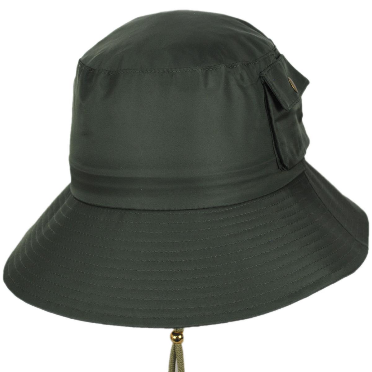 Scala | Aloma Nylon Rain Hat | 106425 | lead | OLIVE