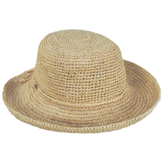Scala | Twisted Raffia Straw Boater Hat | 101415 | lead | NATURAL
