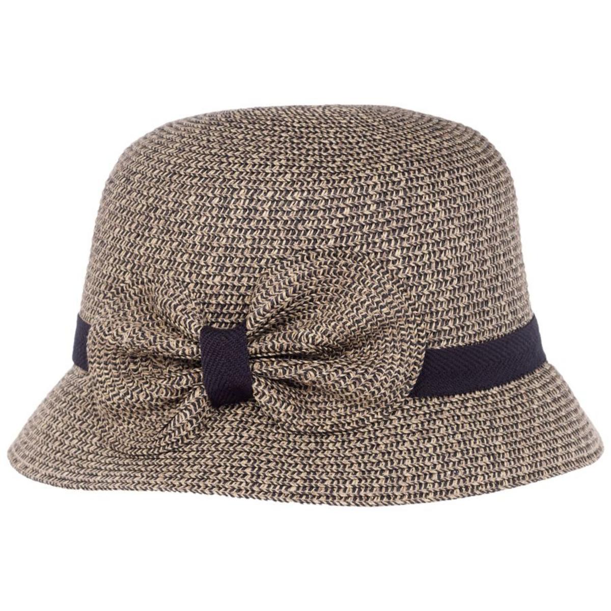 Toucan Collection | Toyo Straw Bow Cloche Hat - Made to Order | 104852 | lead | BLACK MIX
