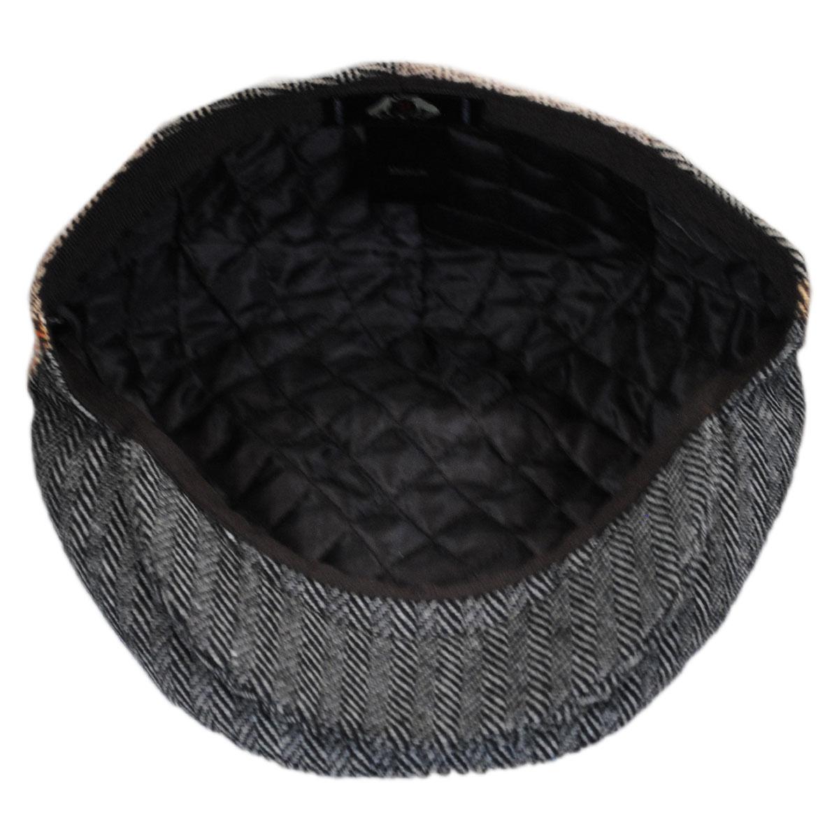 Jaxon Hats | Wholesale Herringbone Patchwork Wool Blend Ivy Cap B2B Pre-Pack | B2B167734 | under | BROWN/GREY
