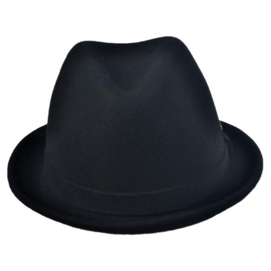 Kangol | Wool LiteFelt Player Fedora Hat | 130197 | front | BLACK