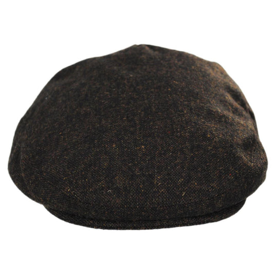 Jaxon Hats | Wholesale Troubadour Tweed Wool Blend Ivy Cap B2B Pre-Pack | B2B167567 | front | BROWN