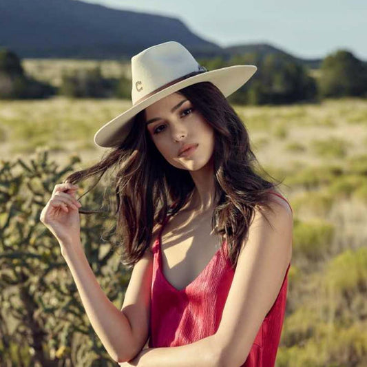 Charlie 1 Horse | White Sands Wool Felt Rancher Fedora Hat | 124972 | lsftwo | IVORY