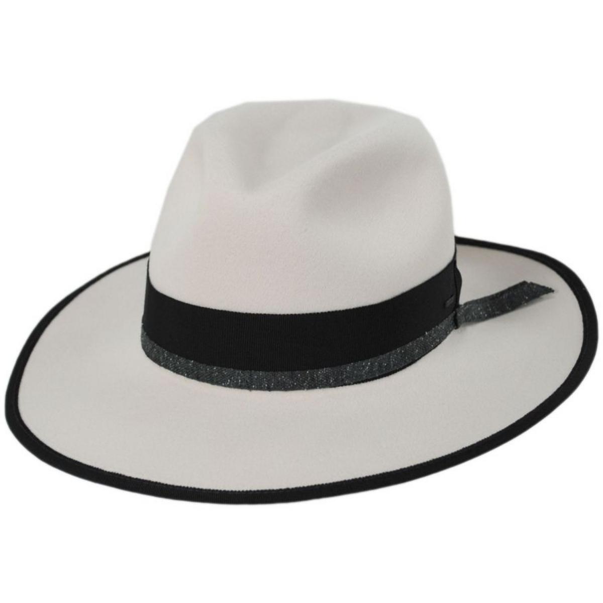 Bailey 1922 | Clorindon Elite Wool Felt Fedora Hat | 130378 | lead | UNBLEACHED