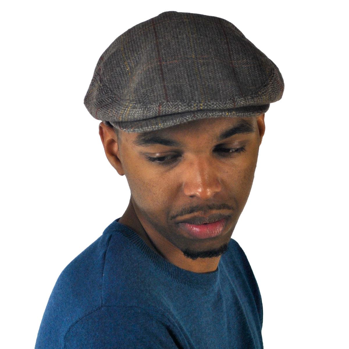 Jaxon Hats | Tweed Wool Blend Ivy Cap | 167752 | lsmthree | BROWN/GREY