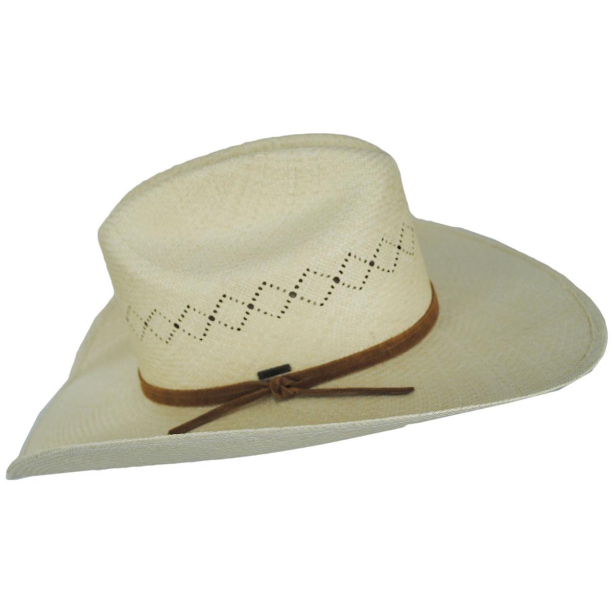 BRIXTON HATS | Laredo Panama Straw Western Hat | 128360 | profile | CATALINA SAND