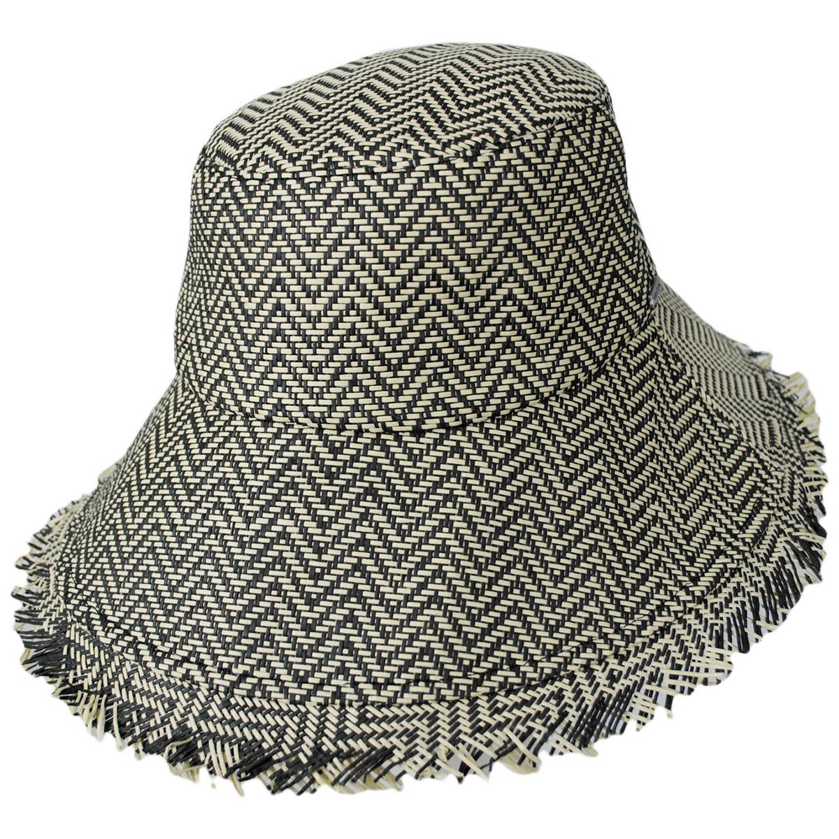 BRIXTON HATS | Alice Toyo Straw Bucket Hat | 104048 | lead | BLACK/NATURAL