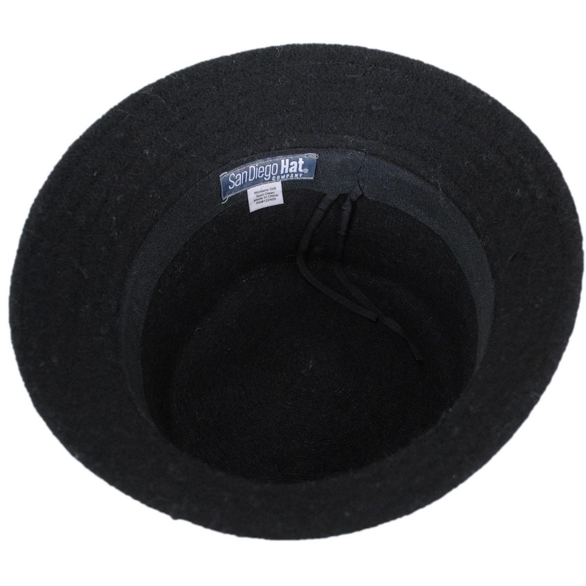 San Diego Hat Company | Glam Wool Knit Bucket Hat | 108654 | under | BLACK