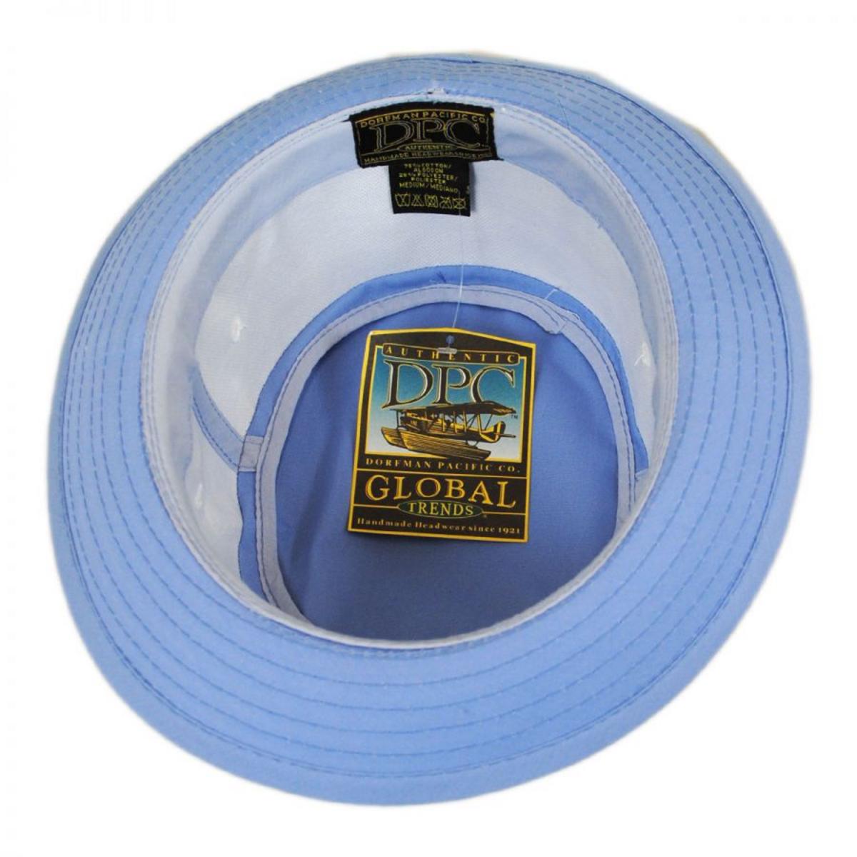 Dorfman Pacific | Classic Roll Up Cotton Bucket Hat | 185102 | under | LIGHT BLUE