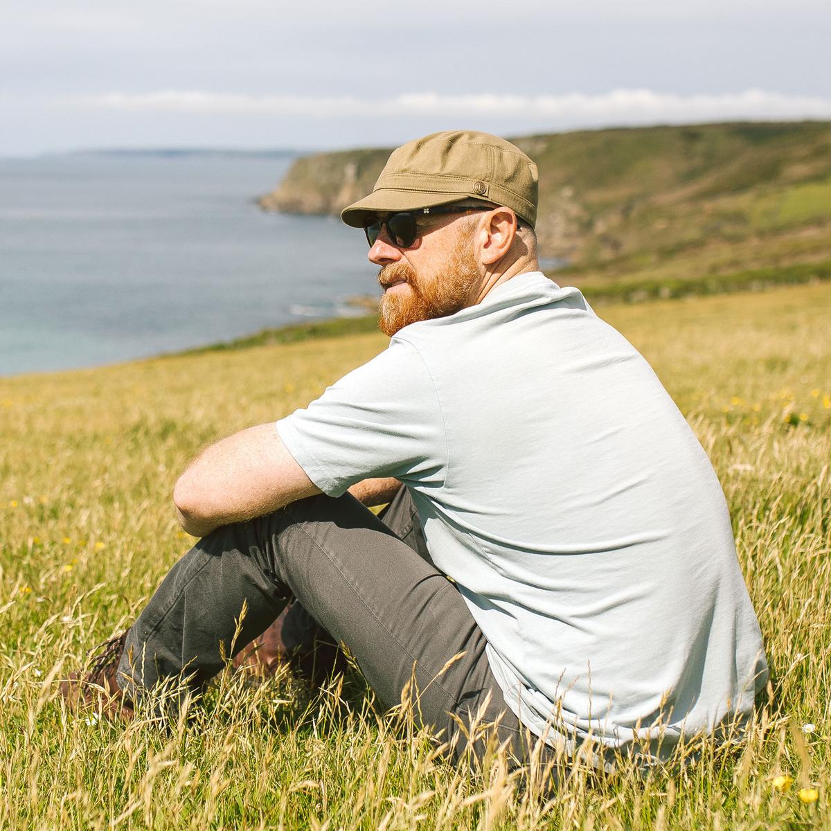 Jaxon Hats | Herringbone Cotton Cadet Cap | 222300 | lsmone | OLIVE